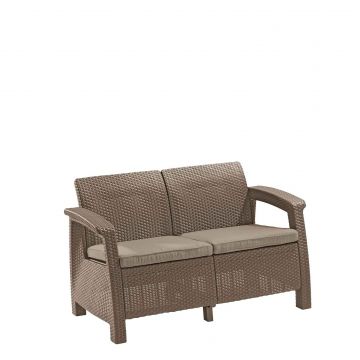 Canapea 2 locuri cappuccino Keter Corfu Love Seat