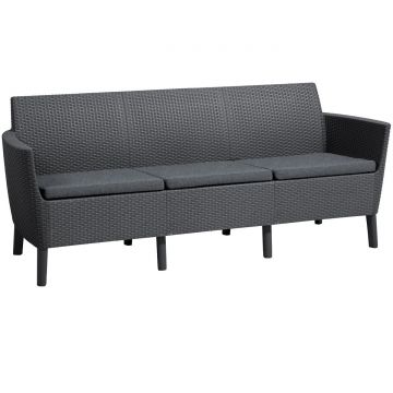 Canapea 3 locuri graphite Keter Salemo