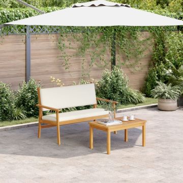 Set de canapele pentru grădină 4 piese cu perne din lemn solid de acacia