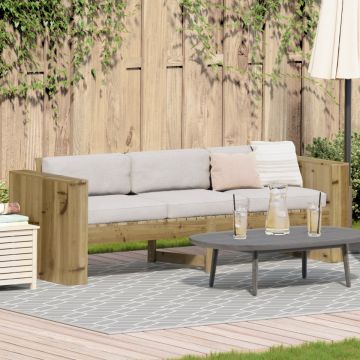 Canapea de grădină cu 3 locuri 185.5x60x62 cm din lemn de pin impregnat